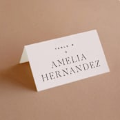 "Coco" - Place Cards in Linen by Carly Reed Walker - Folded with Free Guest Printing
