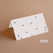 "Coco" - Place Cards in Linen by Carly Reed Walker - Folded Back of Card