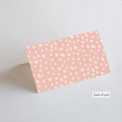 "Bold Type" - Place Cards in Parrot by Owl and Toad - Folded Back of Card