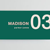 "Bold Type" - Place Cards in Parrot by Owl and Toad - Detail