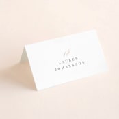 "Gramercy" - Place Cards in Blush by Kristie Kern - Folded with Free Guest Printing