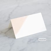 "Lithe" - Place Cards in Blush by Kristie Kern - Folded Back of Card