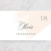"Lithe" - Place Cards in Blush by Kristie Kern - Detail