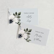 "Nantucket Romance" - Place Cards in Marine by Chris Griffith - Front with Free Guest Printing