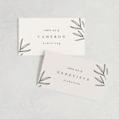 "Italia" - Place Cards in Taupe by Kelly Schmidt - Front with Free Guest Printing