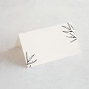 "Italia" - Place Cards in Taupe by Kelly Schmidt - Blank front