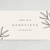 "Italia" - Place Cards in Taupe by Kelly Schmidt - Detail