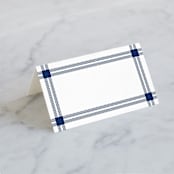 "window pane check" - Place Cards in Navy by Kerry Doyle - Blank front