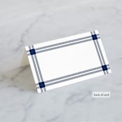 "window pane check" - Place Cards in Navy by Kerry Doyle - Folded Back of Card