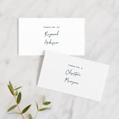 "Semi Formal" - Place Cards in Navy by Kerry Doyle - Front with Free Guest Printing
