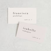 "The Loden" - Place Cards in Ivory by Kelly Schmidt - Front with Free Guest Printing