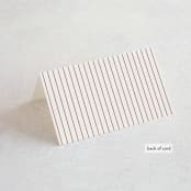 "The Loden" - Place Cards in Ivory by Kelly Schmidt - Folded Back of Card
