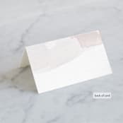 "Sloped" - Place Cards in Ecru by Everett Paper Goods - Folded Back of Card
