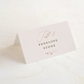 "a hundred years" - Place Cards in Burnt Umber by Robin Ott - Folded with Free Guest Printing