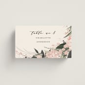 "Ivory Ring" - Place Cards in Blush by Susan Moyal - Front with Free Guest Printing