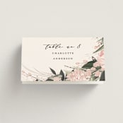 "Ivory Ring" - Place Cards in Blush by Susan Moyal - Folded with Free Guest Printing