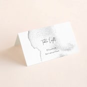 "Moxie" - Place Cards in Ink by Design Lotus - Folded with Free Guest Printing