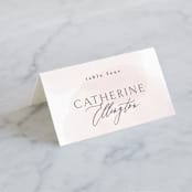 "Softly Layered" - Place Cards in Blush by Everett Paper Goods - Folded with Free Guest Printing