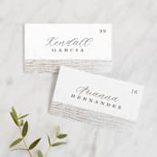"Barnwood" - Place Cards in Ash by Hooray Creative - Front with Free Guest Printing