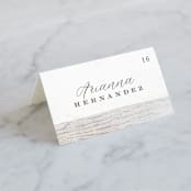 "Barnwood" - Place Cards in Ash by Hooray Creative - Folded with Free Guest Printing