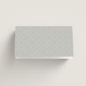 "Classically Us" - Place Cards in Cotton by Simona Camp - Folded Back of Card