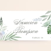 "Botanical Seal" - Place Cards in Pastel by Kristen Smith - Detail