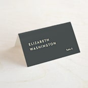 "Collage" - Place Cards in Golden Rod by Ann Gardner - Folded with Free Guest Printing