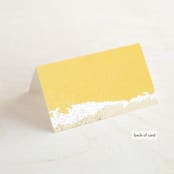 "Collage" - Place Cards in Golden Rod by Ann Gardner - Folded Back of Card
