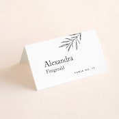 "Marlowe" - Place Cards in Classy White by Kelly Schmidt - Folded with Free Guest Printing