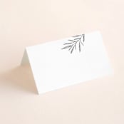"Marlowe" - Place Cards in Classy White by Kelly Schmidt - Blank front