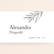 "Marlowe" - Place Cards in Classy White by Kelly Schmidt - Detail