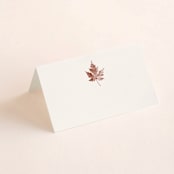 "Leaf Print" - Place Cards in Rust by Katharine Watson - Blank front
