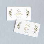 "Summer Love" - Place Cards in Sunflower by Wildfield Paper Co - Front with Free Guest Printing