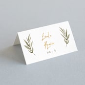 "Summer Love" - Place Cards in Sunflower by Wildfield Paper Co - Folded with Free Guest Printing