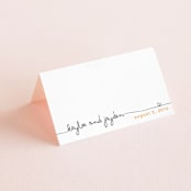 "The Happy Couple" - Place Cards in Dark Yellow by R studio - Blank front