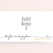 "The Happy Couple" - Place Cards in Dark Yellow by R studio - Detail
