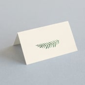 "Painted Ferns" - Place Cards in Cream by Amy Kross - Blank front