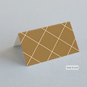 "Painted Ferns" - Place Cards in Cream by Amy Kross - Folded Back of Card