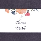 "Romantic Watercolor Flora" - Place Cards in Dhalia by Petra Kern - Detail