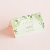 "Southern Garden" - Place Cards in Moss by Lori Wemple - Folded with Free Guest Printing