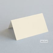 "Stache + Kiss" - Place Cards in Cream by Penelope Poppy - Folded Back of Card