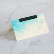 "Ombio" - Place Cards in Aqua by GeekInk Design - Blank front