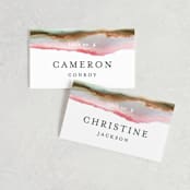 "Sedona" - Place Cards in Desert Sands by Itsy Belle Studio - Front with Free Guest Printing