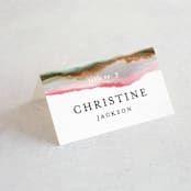 "Sedona" - Place Cards in Desert Sands by Itsy Belle Studio - Folded with Free Guest Printing
