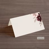 "Emyn" - Place Cards in Burgundy by Itsy Belle Studio - Folded Back of Card