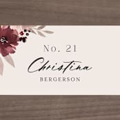 "Emyn" - Place Cards in Burgundy by Itsy Belle Studio - Detail