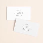 "Arcadia" - Place Cards in Onyx by Jennifer Wick - Front with Free Guest Printing