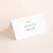 "Arcadia" - Place Cards in Onyx by Jennifer Wick - Folded with Free Guest Printing