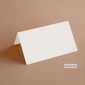 "Surround" - Place Cards in Ivory by Brianne Larsen - Folded Back of Card