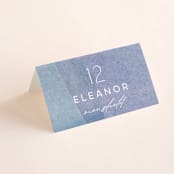 "Alchemy" - Place Cards in Deep Sea by Olivia Raufman - Folded with Free Guest Printing